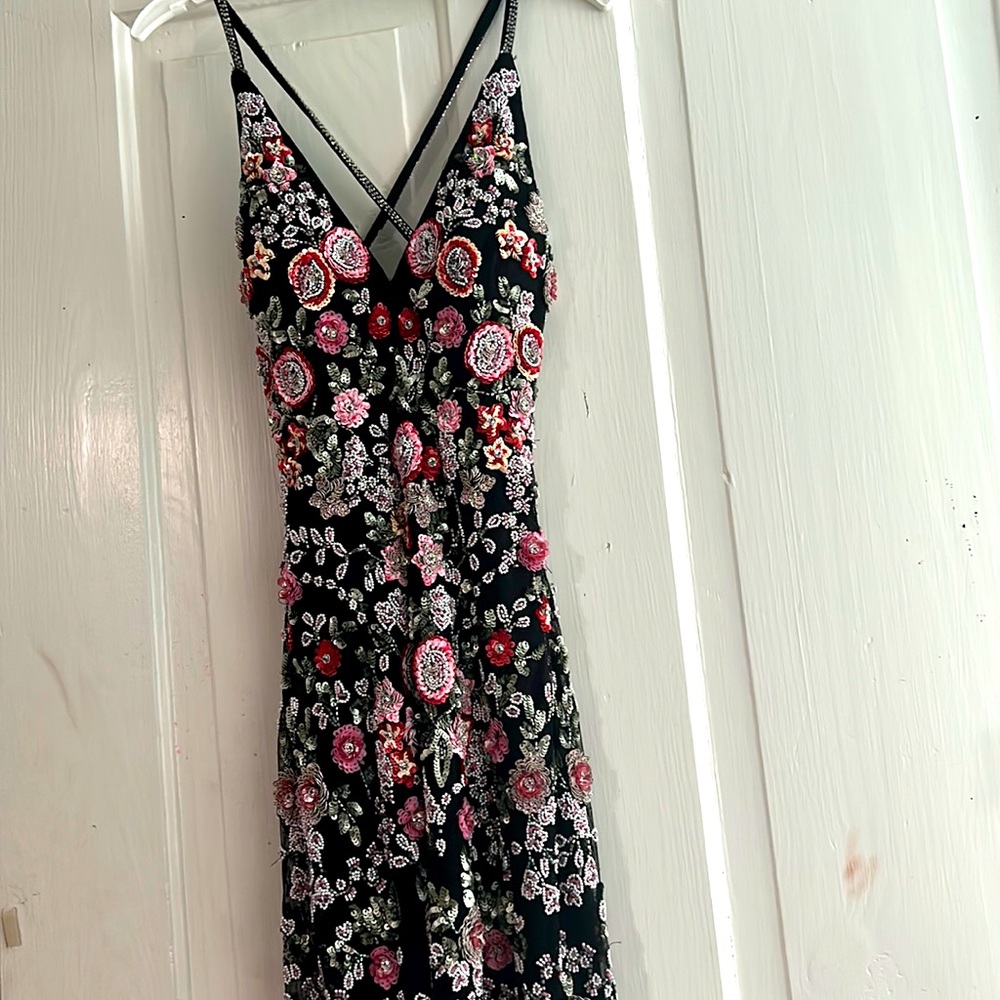 Primavera culture flower beaded flower homecoming dress